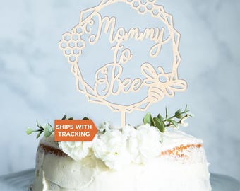 Mommy to Bee Cake Topper | Baby Shower Cake Topper, Mama to Be Topper,Baby Shower Decor,Gender Reveal Topper,Pregnancy Announcement, New Mom