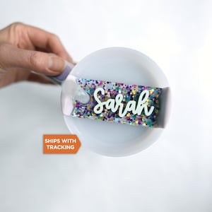 Personalized Tumbler Name Plate Quencher H2.0 | Custom Tumbler Name Tag 14oz 20oz, 30oz, 40oz, Name Tag Tumbler Lid, Tumbler Cup Accessories