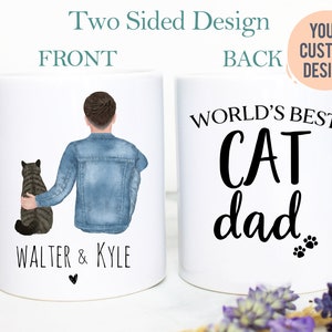 Personalisierte Katzentasse, Benutzerdefinierte Katzenpapa, Katzenliebhaber, Katzenkaffeetasse, Benutzerdefinierte Katzengeschenk, Haustierbesitzer Geschenk, Katzenpapa Tasse, Katzenliebhaber Geschenk, Haustierverlust