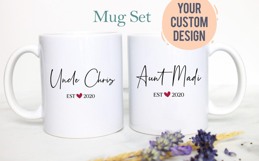 Personalized NAME Aunt and Uncle Individual OR Mug Set #3, Aunt Uncle ...