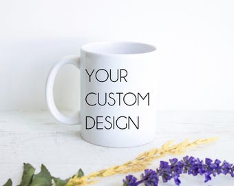 Taza personalizada, Taza a medida, Regalo personalizado, Diseña tu propia taza, Taza personalizada con texto e imagen, Taza con logotipo