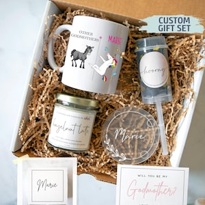 Personalized Godmother Gift Box | New Godmother Gift, Baptism Gift, Fairy Godmother, Godmother Proposal, Will You Be My Godmother, Godparent