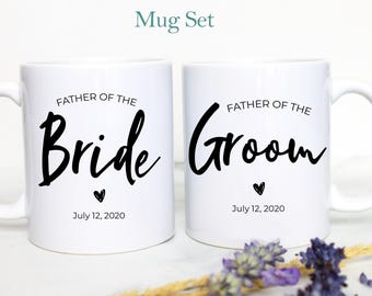 Padre de la novia, padre del novio, individual o juego de tazas, regalo para el padre de la novia, taza del padre del novio, regalo para el suegro