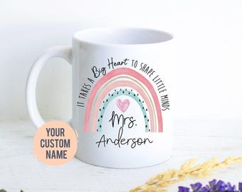 Personalized Teacher Gift, Teacher Appreciation Gift, Custom Teacher Gift Idea, It Takes A Big Heart to Help Shape Little Minds, Educator