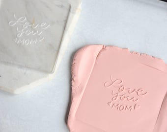 Happy Mother's Day Fondant Embosser Stamp and Cutter | Cookie Stamp, Embosser Stamp, Debosser, Mother's Day Fondant Stamp, Love You Mom
