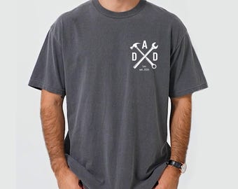 Personalized Dad Shirt, Custom Dad Est Shirt, Daddy Established Tee, Fathers Day Gift, Dad Tool Shirt, New Dad Gift