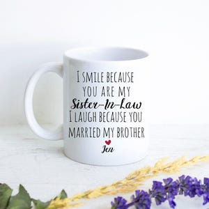 Funny Gift for Sister In Law, Sister In Law Christmas Gift, Bonus Sister, Sister In Law Birthday Custom Sister In Law Gift, Gift under 20