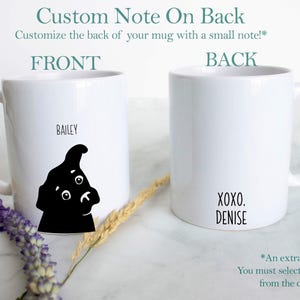 Gepersonaliseerde hondenmok - Mok met hondennaam, mok voor hondenliefhebbers, koffiemok met hondennaam, gepersonaliseerd hondencadeau, cadeau voor huisdiereigenaren, leuke mok, hondenmok afbeelding 4