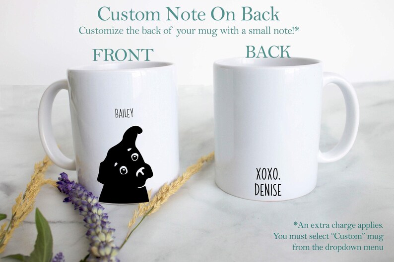 Gepersonaliseerde hondenmok - Mok met hondennaam, mok voor hondenliefhebbers, koffiemok met hondennaam, gepersonaliseerd hondencadeau, cadeau voor huisdiereigenaren, leuke mok, hondenmok afbeelding 4