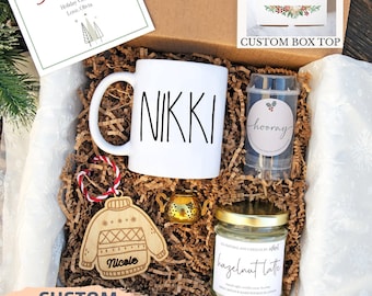 Personalized Christmas Gift Box for Her | Christmas Gift Idea, Christmas Box Gift Box Set, Holiday Gift For Friend, Holiday Gift for Women
