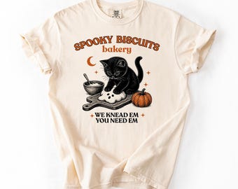 Spooky Biscuits T-Shirt | Baking Shirt, Gift For Baker, Funny Baking Shirt, Bakery Gift,Baking Mom Shirt, Cat Shirt