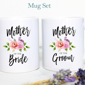 Mother of the Bride Mother of the Groom Individual OR Mug Set, Gift for Mother of the Bride, Mother of the Groom Mug, Mother in law gift