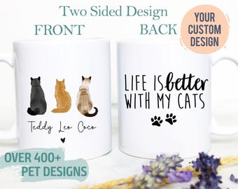 Personalized Cat Mug, Custom Cat Mom Dad, Cat Lovers, Custom Cat Gift, Pet Owner Christmas Gift, Cat Lady Mug, Cat Lover Gift, Pet Loss