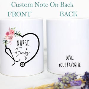 Custom New Nurse Gift, Nurse Mug, Gift for Nursing Graduate, Graduation Gift, Medical Student, Med School, Best Nurse Thank You Gift image 4