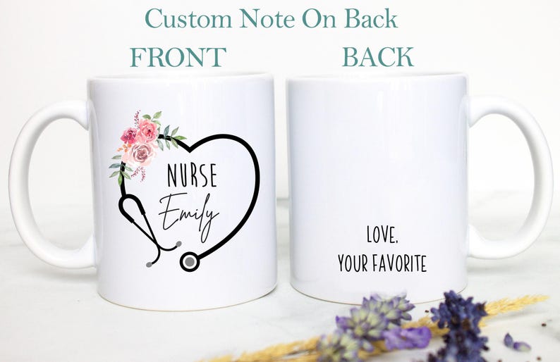 Custom New Nurse Gift, Nurse Mug, Gift for Nursing Graduate, Graduation Gift, Medical Student, Med School, Best Nurse Thank You Gift image 4