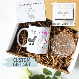 Personalized Aunt Gift Box | Promoted to Aunt, New Aunt Gift, Aunt Proposal, Will You Be My Aunt, Pregnancy Announcement Baby Reveal, Auntie