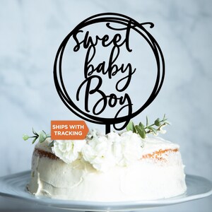 Decorazione per torta per neonato, decorazione per torta in legno e acrilico, decorazione per baby shower, decorazione per rivelazione del sesso del bambino, rivelazione del bambino
