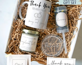 Personalized Officiant Gift Box | Thank you for Marrying Us, Wedding Officiant Gift Set, Wedding Officiant Gift Idea, Pastor Care Package