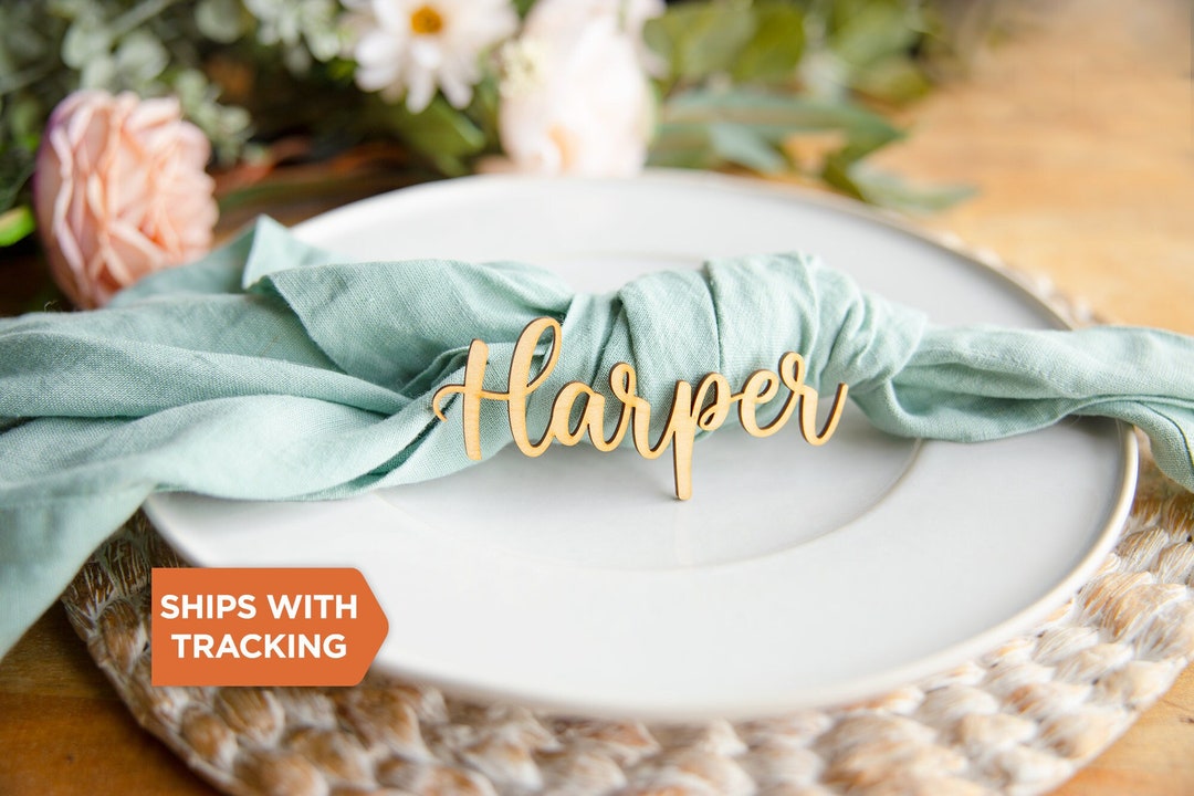 Custom Wedding Holiday Table Name Place Cards Dinner Party Table Decor