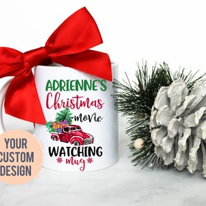Benutzerdefinierte Urlaub Becher, Weihnachtsfilm beobachten Becher, Weihnachtsbecher, personalisierte Weihnachtsbecher, Weihnachtskaffeetasse Strumpf Stuffer,Santa Becher