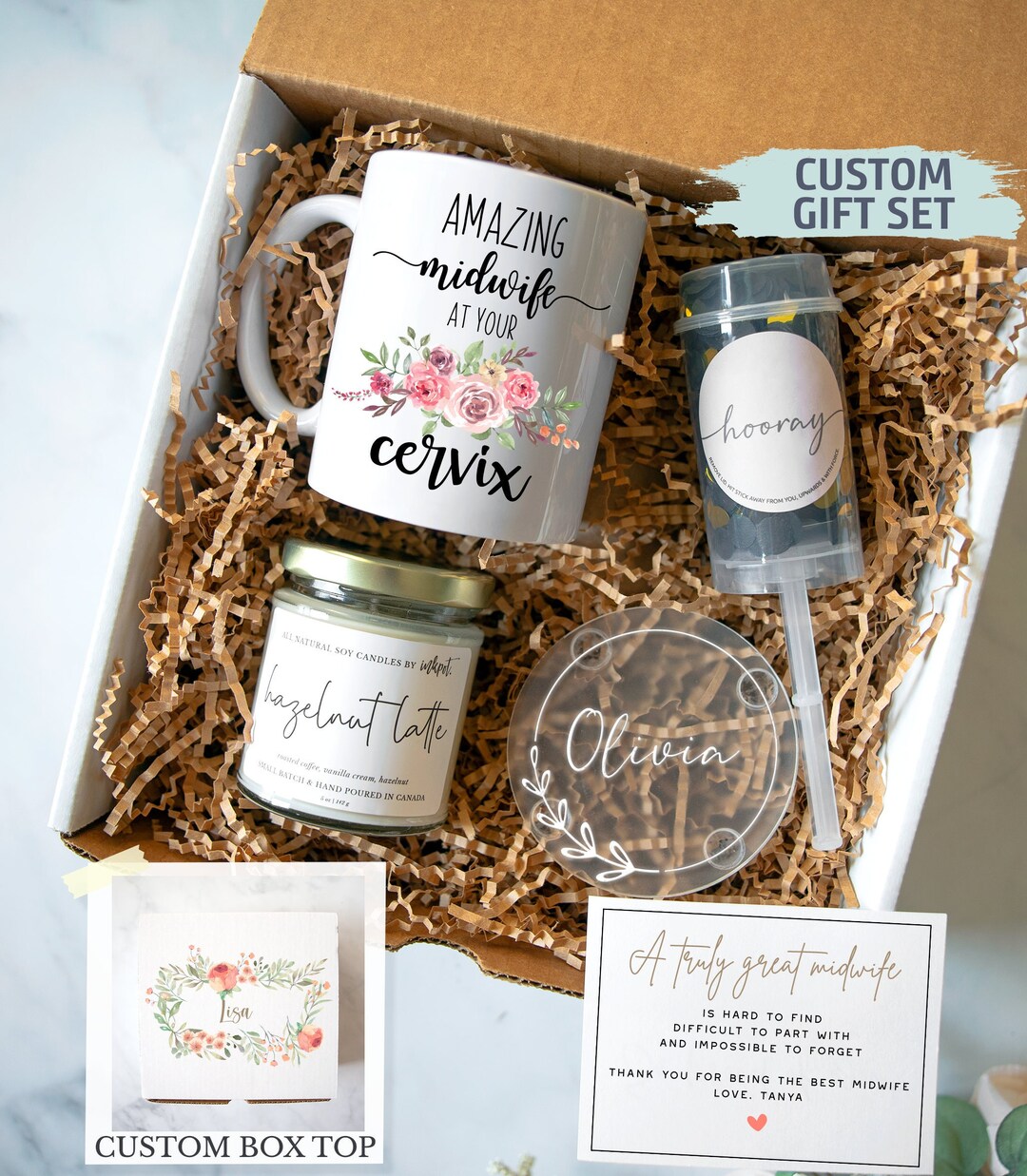 Personalized Midwife Gift Box Gift for Midwife, Midwife Thank You Gift