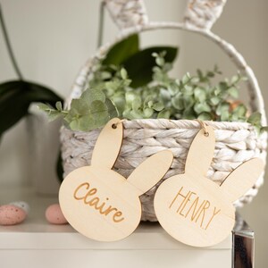 Personalized First Easter Bunny Basket Tag | Custom Easter Egg Tag, Easter Gift for Kids, Easter Decor,Cute Bunny Tag,Easter Basket Name Tag