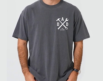 Personalized Dad Shirt, Custom Dad Est Shirt, Daddy Established Tee, Fathers Day Gift, Dad Tool Shirt, New Dad Gift