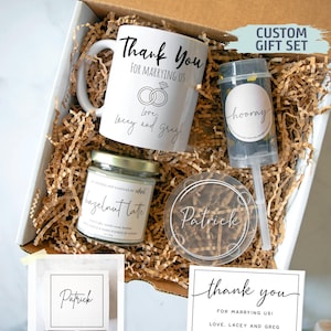 Coffret cadeau officiant personnalisé | Merci de votre mariage, Coffret cadeau pour célébrant de mariage, Idée cadeau pour célébrant de mariage, Paquet de soins pastoraux