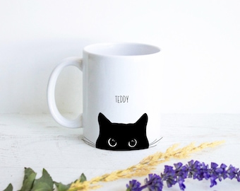 Personalized Cat Mug, Custom Cat Name Mug, Cat Lovers Mug, Cat Coffee Cup, Custom Cat Gift, Pet Owner Gift, Fun Mug, Cat Mug, Cat Lover Gift