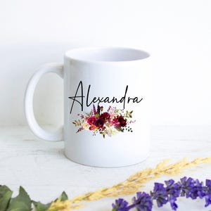 Personalized Name Initial on Mug, Custom Name Coffee Mug, Bridesmaid Gift, Initial Mug, Gift for Friend, Friend Birthday, Gift for Her