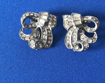 excellent condition classic deco styling art deco paste shoe clips 20/'s30/'s vintage collectible
