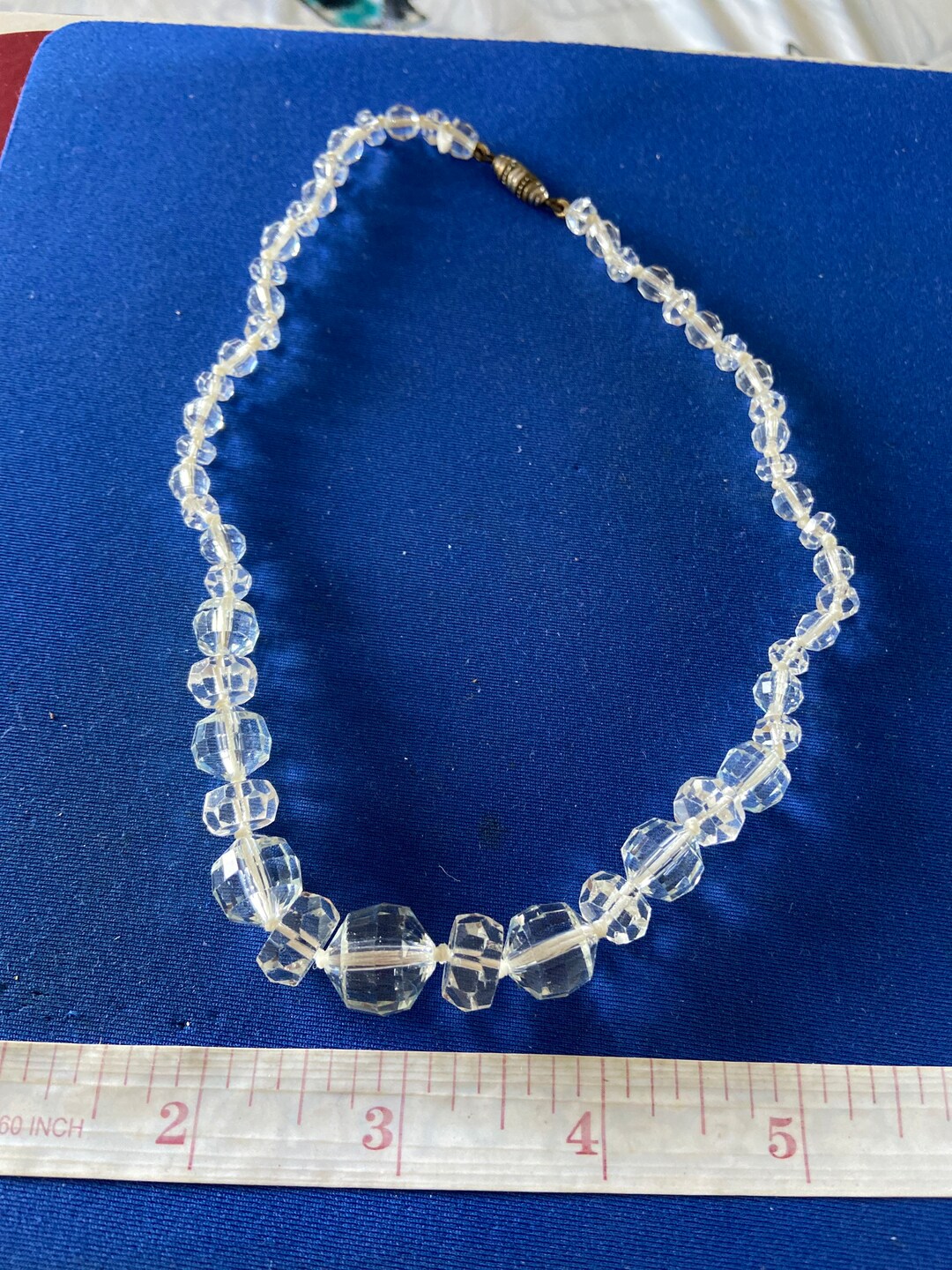 Vintage Art Deco Jewellery Crystal Glass Necklace Etsy Australia