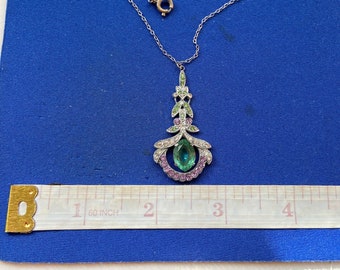 Art Deco suffragette colour necklace