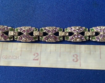 Vintage Art Deco suffragette colour bracelet