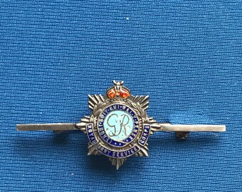 Vintage jewellery ww1 silver sweetheart enamel brooch