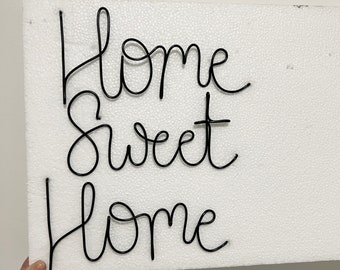 Home Sweet Home Wire Wall Art - Family Sign