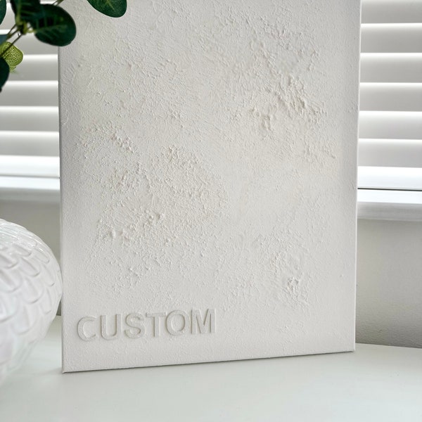 Custom Personalised Textured Wall Art - 3D Textured Canvas - Small/medium/Large Sizes (max of 8 words)