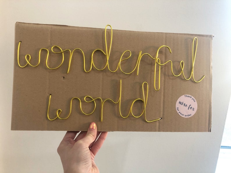 Custom Personalised Wire Words Handmade Bespoke Etsy UK