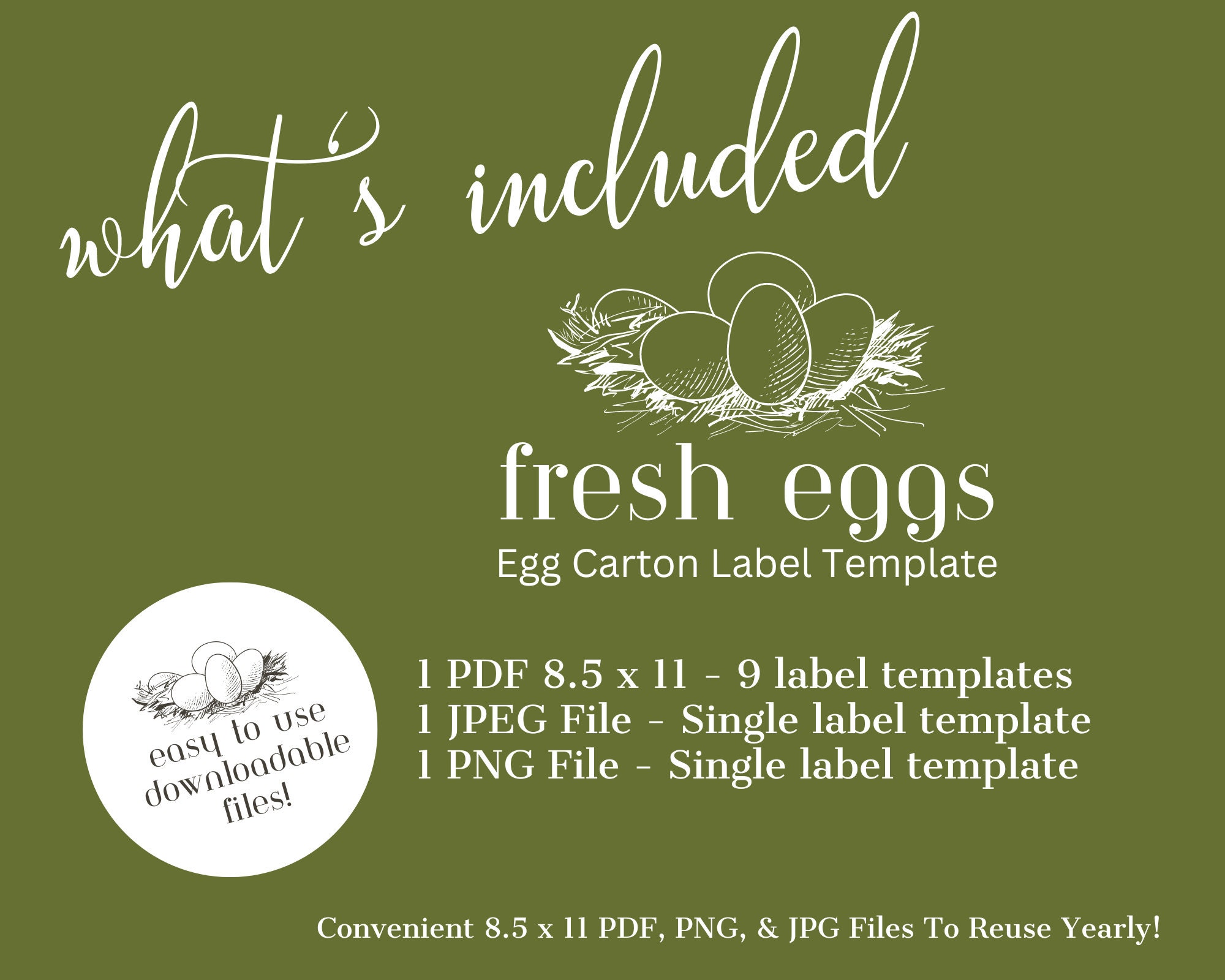 Egg Carton Label Printable Template Printable Sticker Template Egg