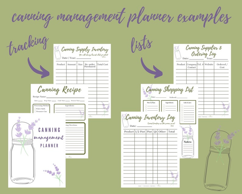 Canning Planner Printable Food Preservation Planner Pantry Inventory Food Preservation Log Printable Harvest & Preservation Tracker image 5