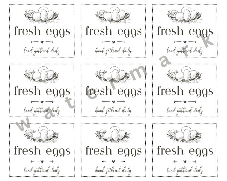 Egg Carton Label Printable Template | Printable Sticker Template | Egg ...