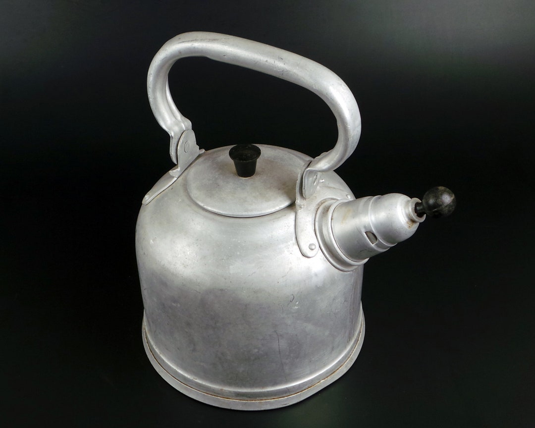 Vintage Large Aluminum Teapot Farmhouse Kettle Big Old Etsy