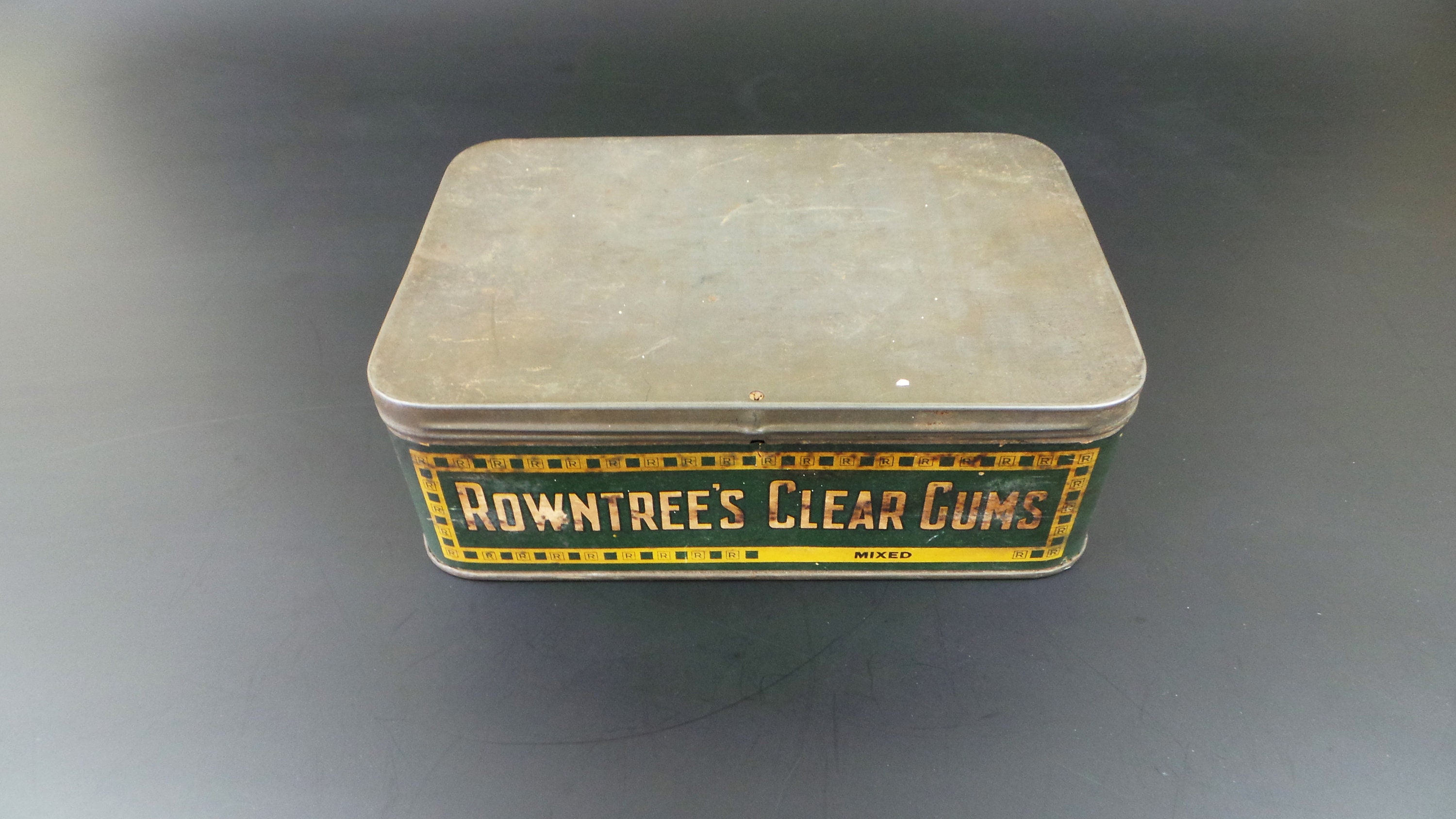 Antique Large Tin Box Rowntree's Clear Gums Rare Vintage Etsy