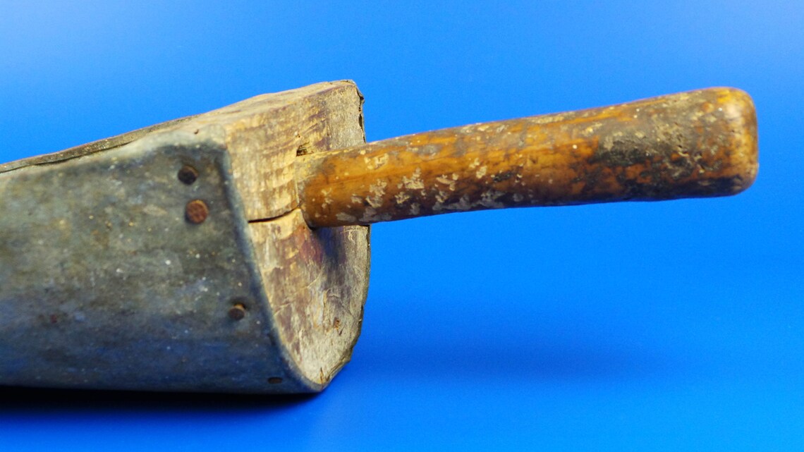 Antique Wooden Metal Shovel Vintage Handmade Wooden Metal Etsy