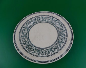 Assiette en porcelaine antique Villeroy & Boch Ornements floraux vintage Assiette verte blanche Style Art Déco Fabriquée en Allemagne de l'Ouest