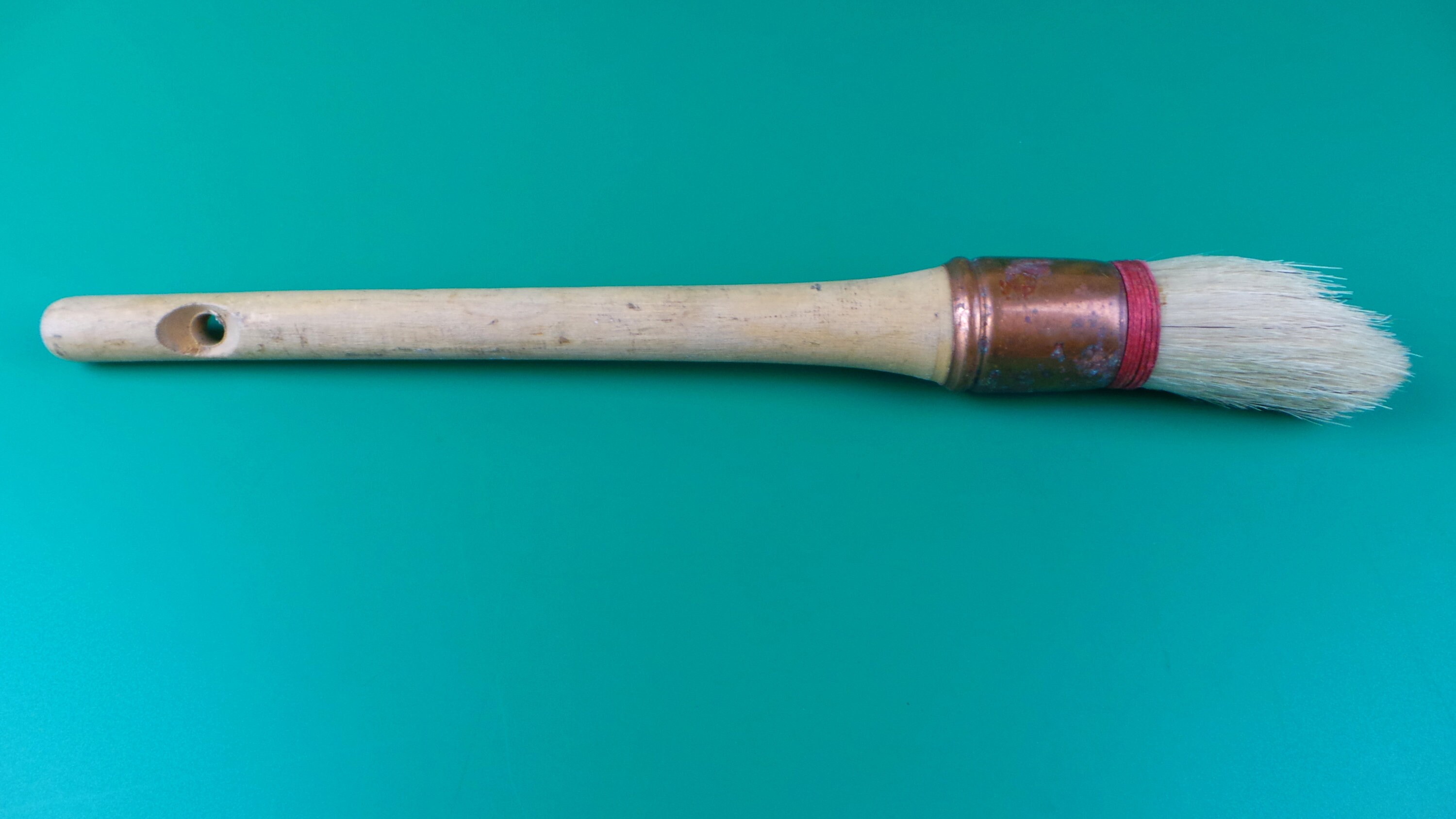 Vintage Artist Paint Wooden Brush Brass Natural Fiber Bristles Etsy