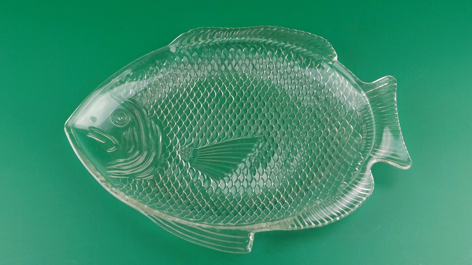 Vintage Clear Glass Fish Serving Tray Vintage Glass Fish Plate Made in USA Etsy
