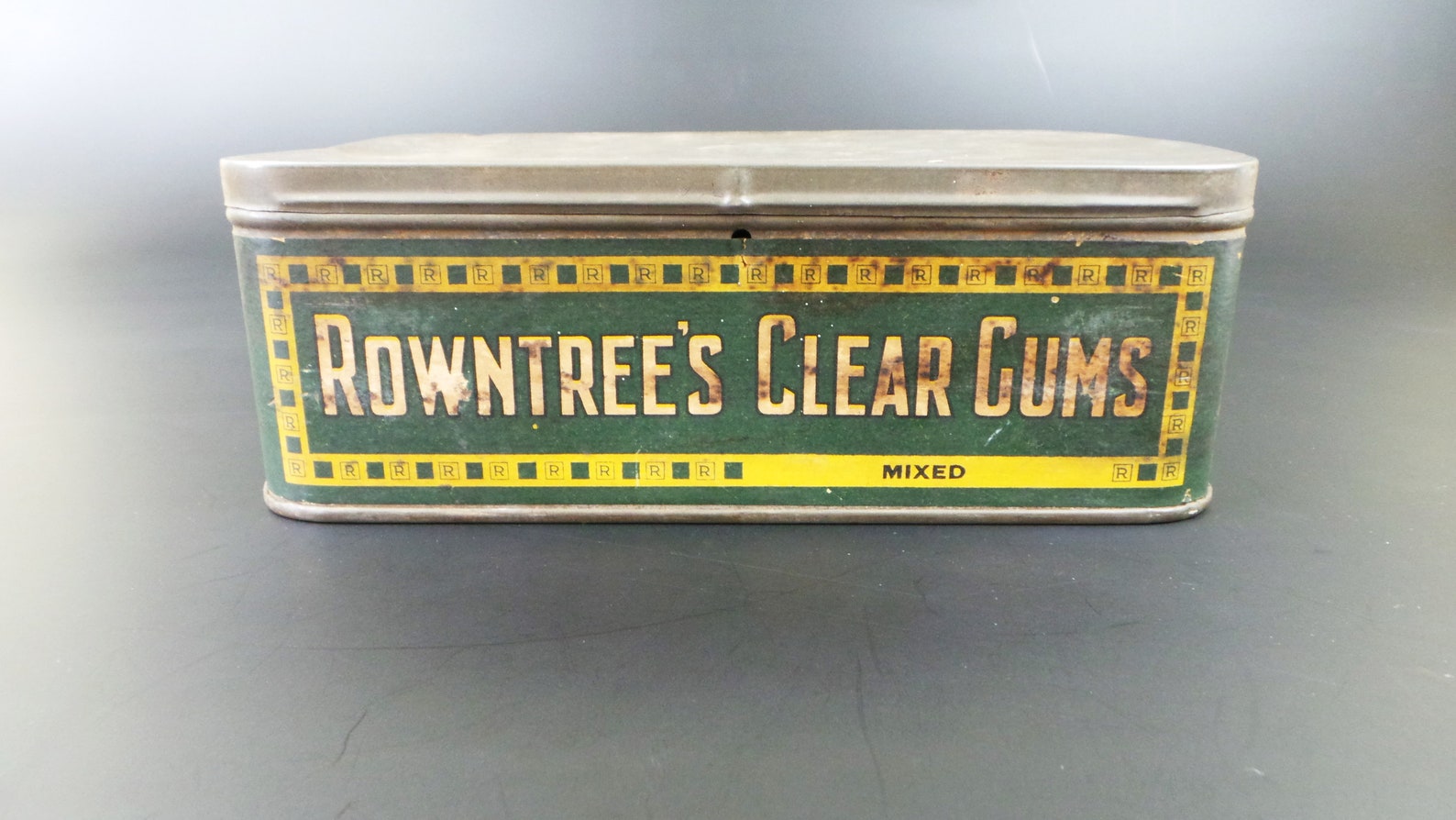 Antique Large Tin Box Rowntree's Clear Gums Rare Vintage Etsy