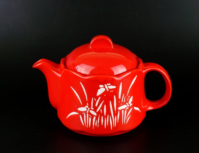 Vintage Large Red Ceramic Teapot Waechtersbach Vintage Red Etsy