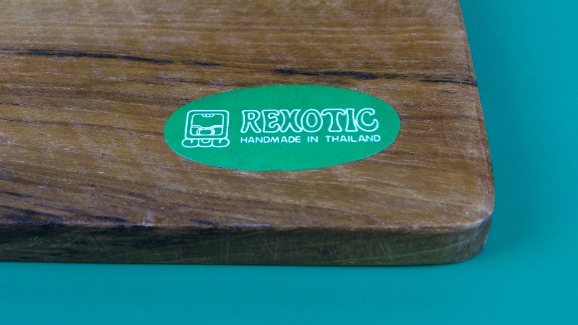 Vintage Bamboo Cutting Board Vintage Wooden Serving Board Etsy